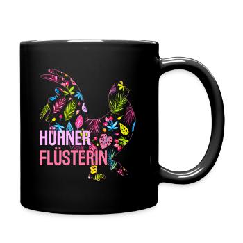 Huhn Landwirtschaft - Tasse einfarbig - Schwarz - Rechts