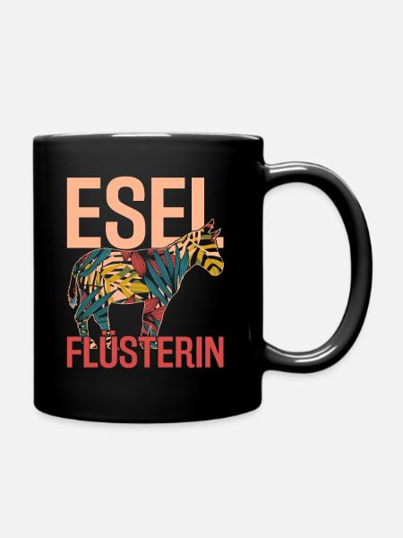 Esel Pferd - Tasse einfarbig - Schwarz
