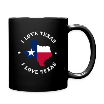 Aime le Texas - Mug uni - noir - Droite