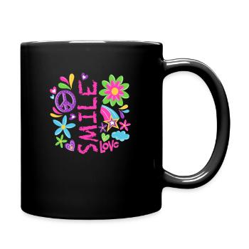 Conception de signe de paix cool - Mug uni - noir - Droite