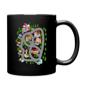 Car Play Mat Dad Day Gift - Full Colour Mug - black - Right