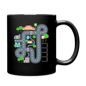 Chemise de tapis de jeu de voiture pour papa - Mug uni - noir - Droite