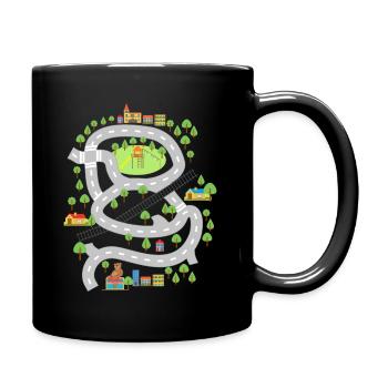 Car Play Mat Shirt for Dad - Full Colour Mug - black - Right