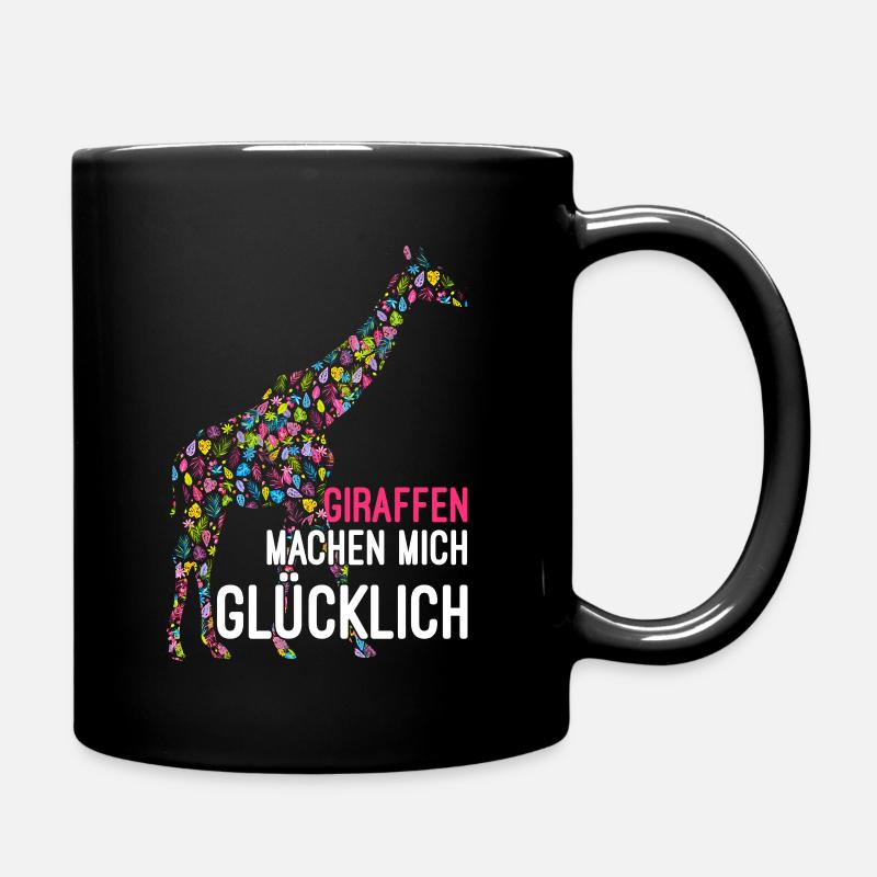 Giraffe Safari - Tasse einfarbig - Schwarz