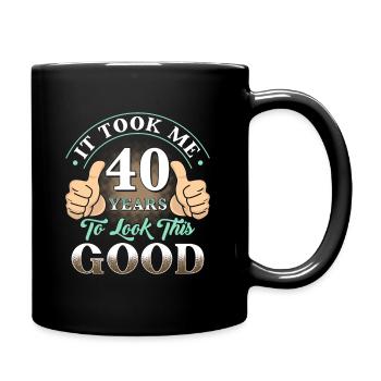 Took 40 Years - Full Colour Mug - black - Right