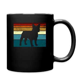 Chien bouledogue français rétro - Mug uni - noir - Droite