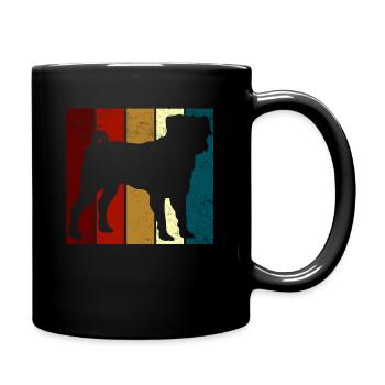 Propriétaire de chien carlin rétro carlin - Mug uni - noir - Droite