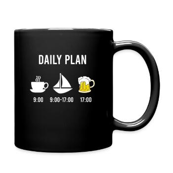 Men's Captain Boater Boat Boat Owner T-Sh - Full Colour Mug - black - Right