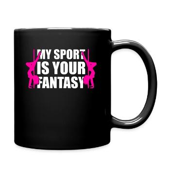 Poledance Poledancerin Geschenk - Tasse einfarbig - Schwarz - Rechts