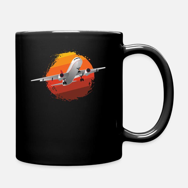 avion - Mug uni - noir