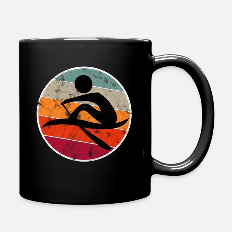 Rowers Row Retro - Full Colour Mug - black