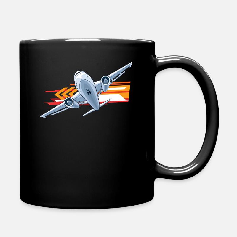 avion - Mug uni - noir