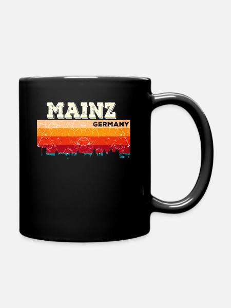 Mainz Skyline Heimatstadt Deutschland Städte - Tasse einfarbig - Schwarz
