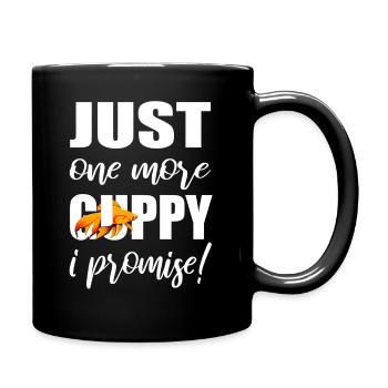Guppy Fisch Aquarianer - Tasse einfarbig - Schwarz - Rechts