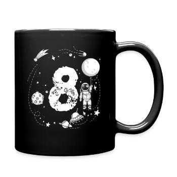 Astronaute de l'espace 8e anniversaire pour les astronautes 8e anniversaire - Mug uni - noir - Droite