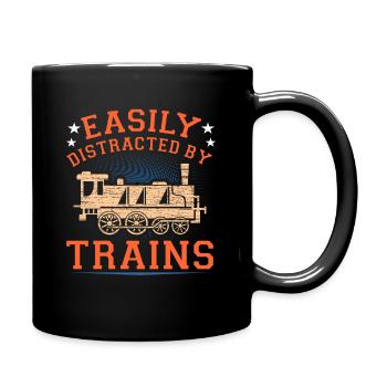 Zug Züge Modeleisenbahn Eisenbahn Geschenk - Tasse einfarbig - Schwarz - Rechts