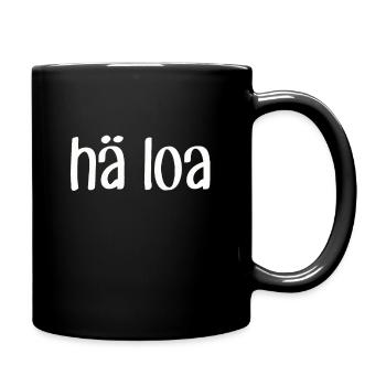 HÄ LOA - Siegerländer Wittgensteiner Platt Siegen - Tasse einfarbig - Schwarz - Rechts