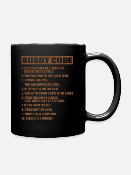 RUGBY CODE - Tasse einfarbig - Schwarz