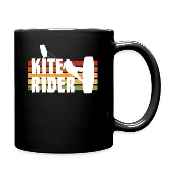 Kite Rider Kitesurf Kitesurf Surf Retro - Mug uni - noir - Droite