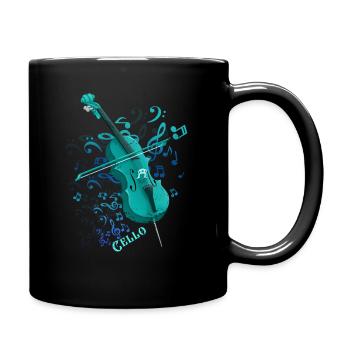 Violon violoncelle - Mug uni - noir - Droite