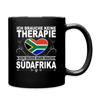 Ich muss nach Südafrika Urlaub Kapstadt Geschenk - Tasse einfarbig - Schwarz - Rechts