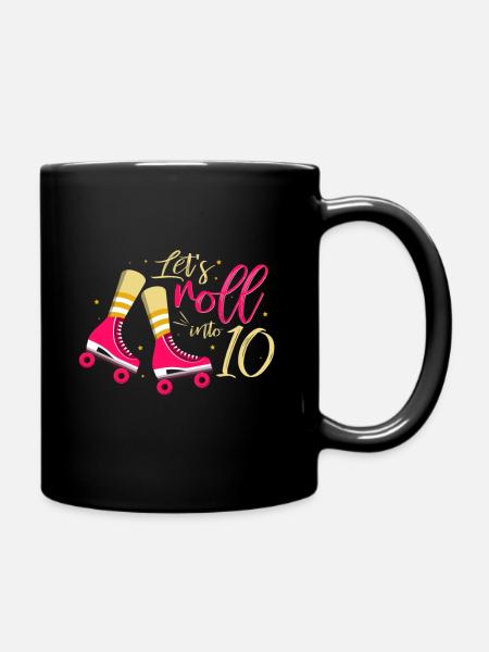 10. Geburtstag - Tasse einfarbig - Schwarz