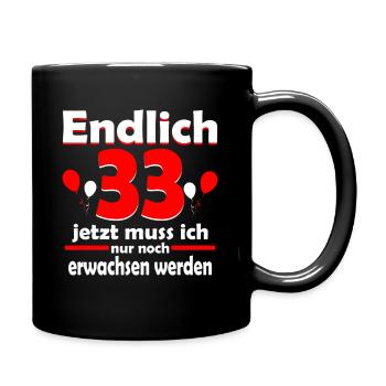 Finally 33 years 33 birthday gift - Full Colour Mug - black - Right
