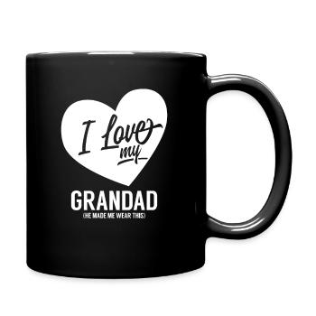 I love my grandpa, best grandpa, grandfather - Full Colour Mug - black - Right