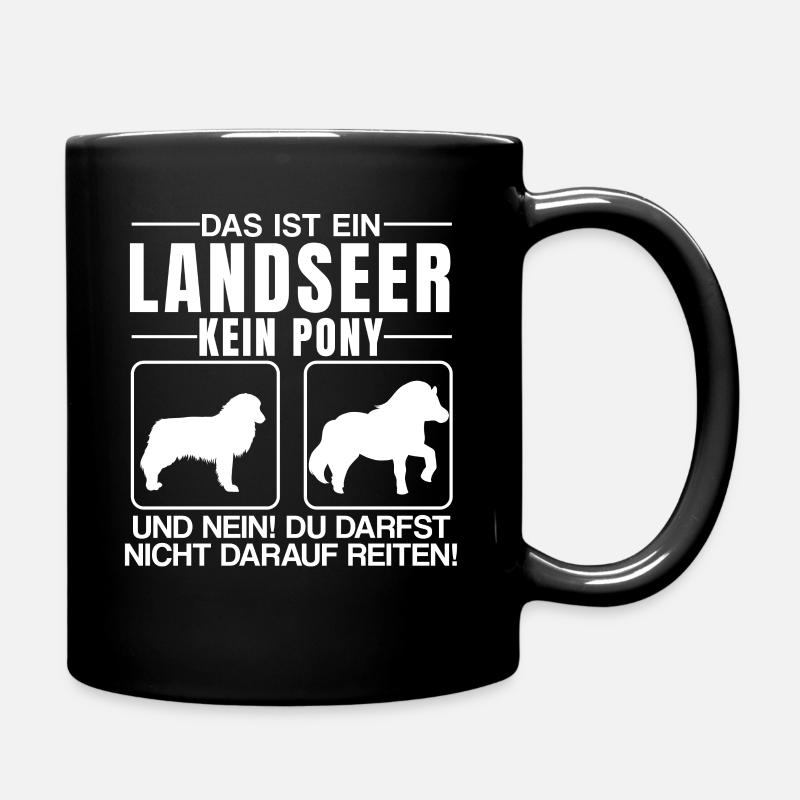 Kein Pony ein Landseer Hund Hundebesitzer Hunde - Tasse einfarbig - Schwarz