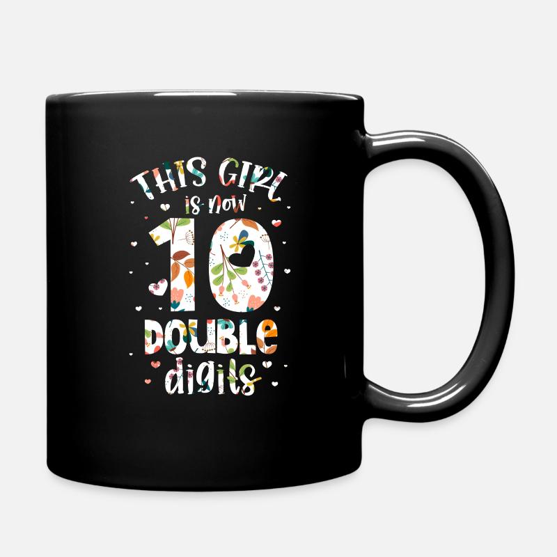 10. Geburtstag - Tasse einfarbig - Schwarz