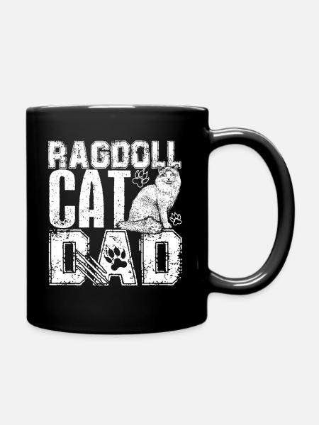 Chat Ragdoll Chat Ragdoll Papa - Mug uni - noir