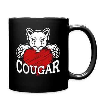 Coeur de Cougar - Mug uni - noir - Droite