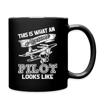 Pilot Awesome Pilot ressemble à - Mug uni - noir - Droite