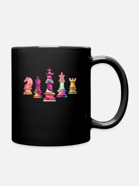 Schach König - Tasse einfarbig - Schwarz