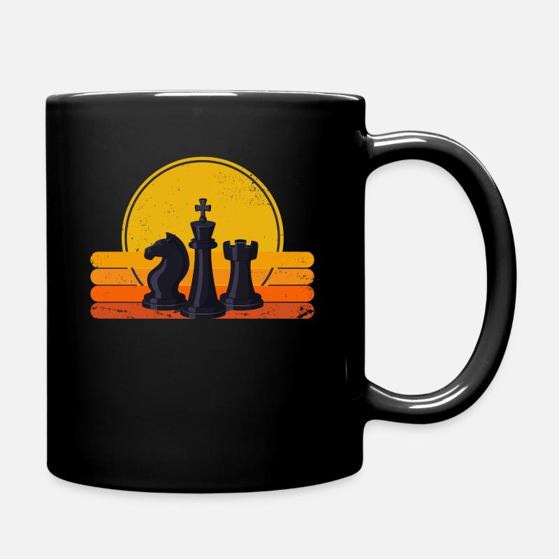 Schach - Tasse einfarbig - Schwarz