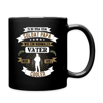 Bundeswehr Soldat Papa Vater Männer Geschenk - Tasse einfarbig - Schwarz - Rechts