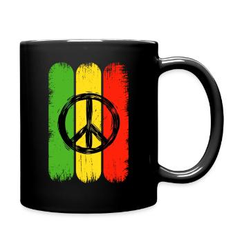 Jamaika Hippie Peace Zeichen Rastas Jamaica - Tasse einfarbig - Schwarz - Rechts