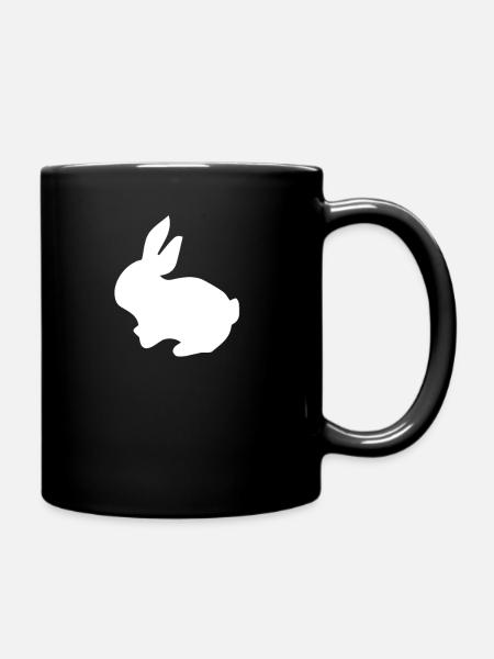 Hase Hasen süßer Hase - Tasse einfarbig - Schwarz