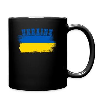 Ukraine drapeau vintage drapeau du pays d'origine - Mug uni - noir - Droite