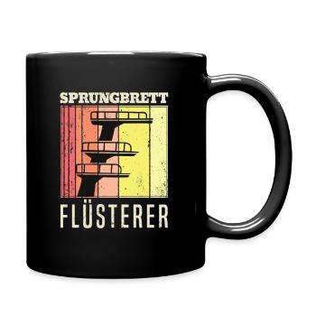 Turmspringen Wasserspringen Sprungturm - Flüsterer - Tasse einfarbig - Schwarz - Rechts