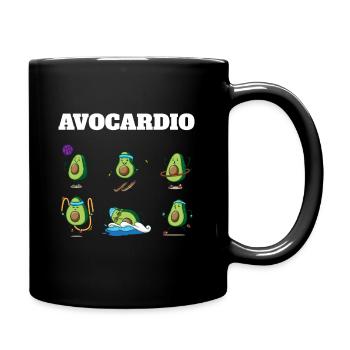 Avocardio Avocado Vegan Cardio Fitness Workout Gym - Mug uni - noir - Droite