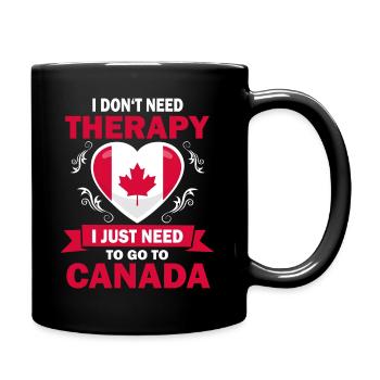 Je n'ai pas besoin de thérapie Canada Canada disant - Mug uni - noir - Droite