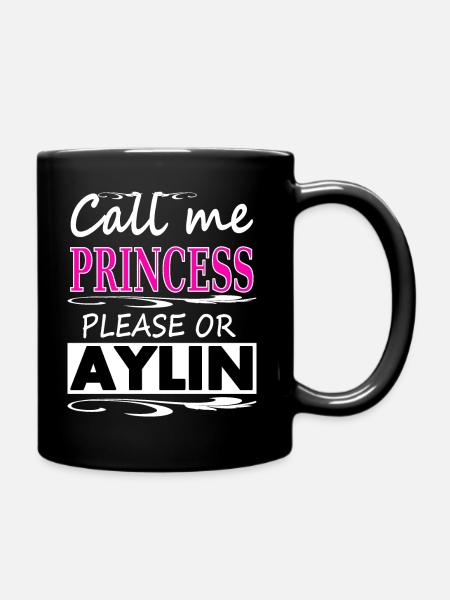 Mein Name ist Aylin ich bin Aylin Geschenk Mädchen - Tasse einfarbig - Schwarz