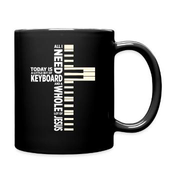 Christlicher Keyboard Musiker Jesus Lover Band - Tasse einfarbig - Schwarz - Rechts