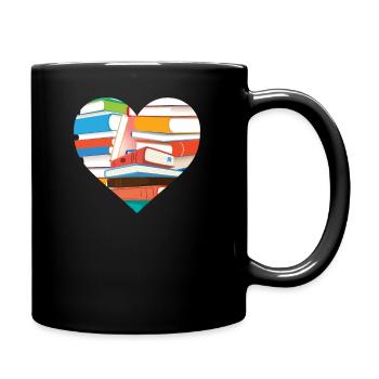 Buch - Tasse einfarbig - Schwarz - Rechts