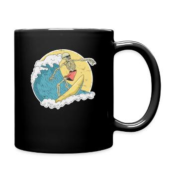 Conception d'Halloween de surfeur pour un surfeur - Mug uni - noir - Droite