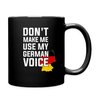 Ne me faites pas utiliser ma voix allemande, cadeaux allemands g - Mug uni - noir - Droite