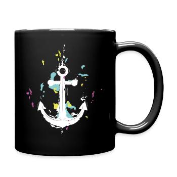 ANKER - MALEREI - KLECKSE - Tasse einfarbig - Schwarz - Rechts