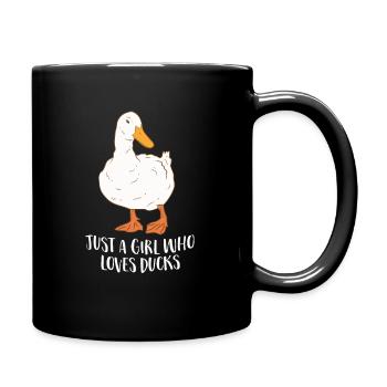 Juste une fille qui aime le canard - Mug uni - noir - Droite