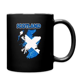 Scotland Flag Scottish Coat of Arms Scots - Full Colour Mug - black - Right